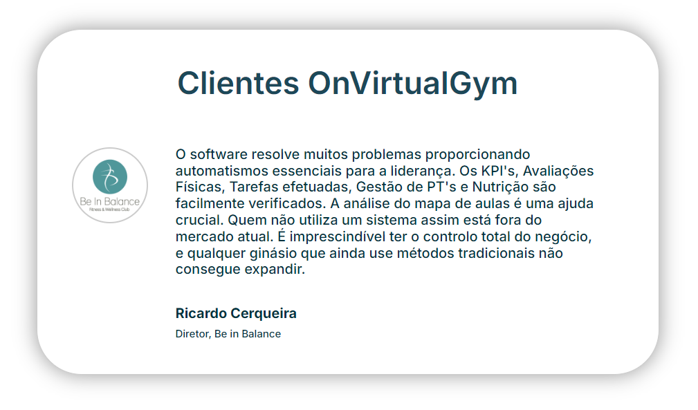 Testemunho Be in Balance